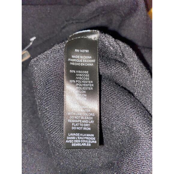 NWT $268 Black size Large Open Thick Heavy Long Sleeve Sweater with Pockets - Picture 8 of 12